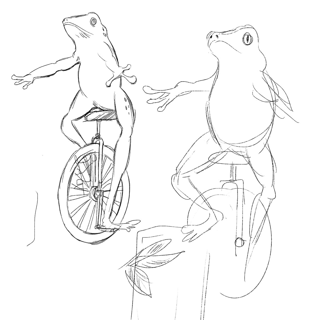 Dat Boi - Frog meme sketch