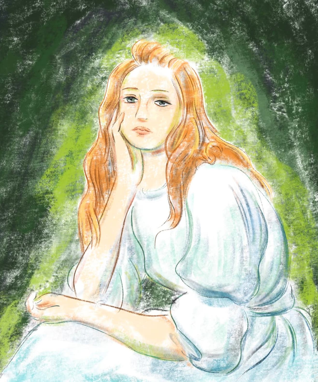 Redraw of a painting by Berthe Morisot
