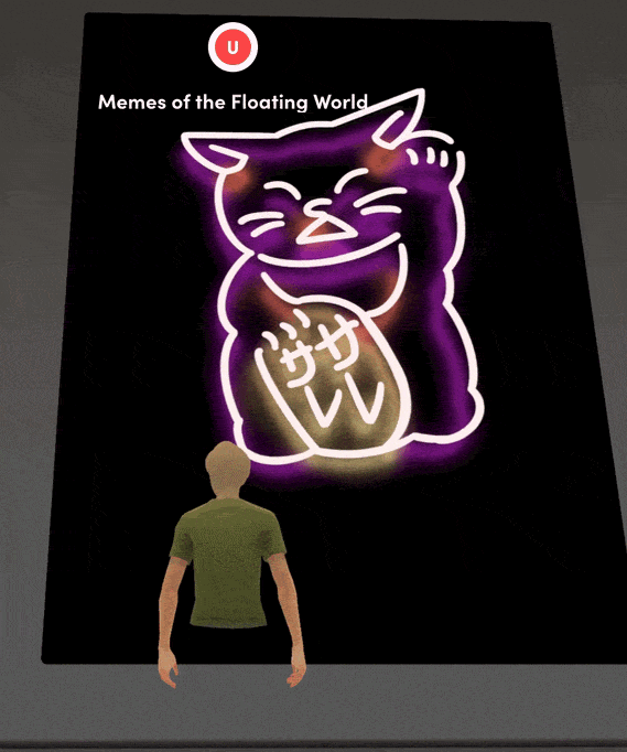 Neon lucky cat